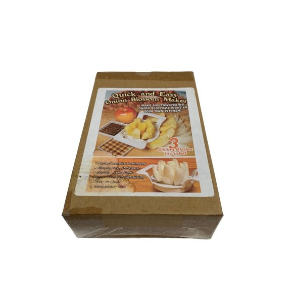 New Quick and Easy Onion Blossom Maker 2 Slicing Blades Included - Picture 1 of 2